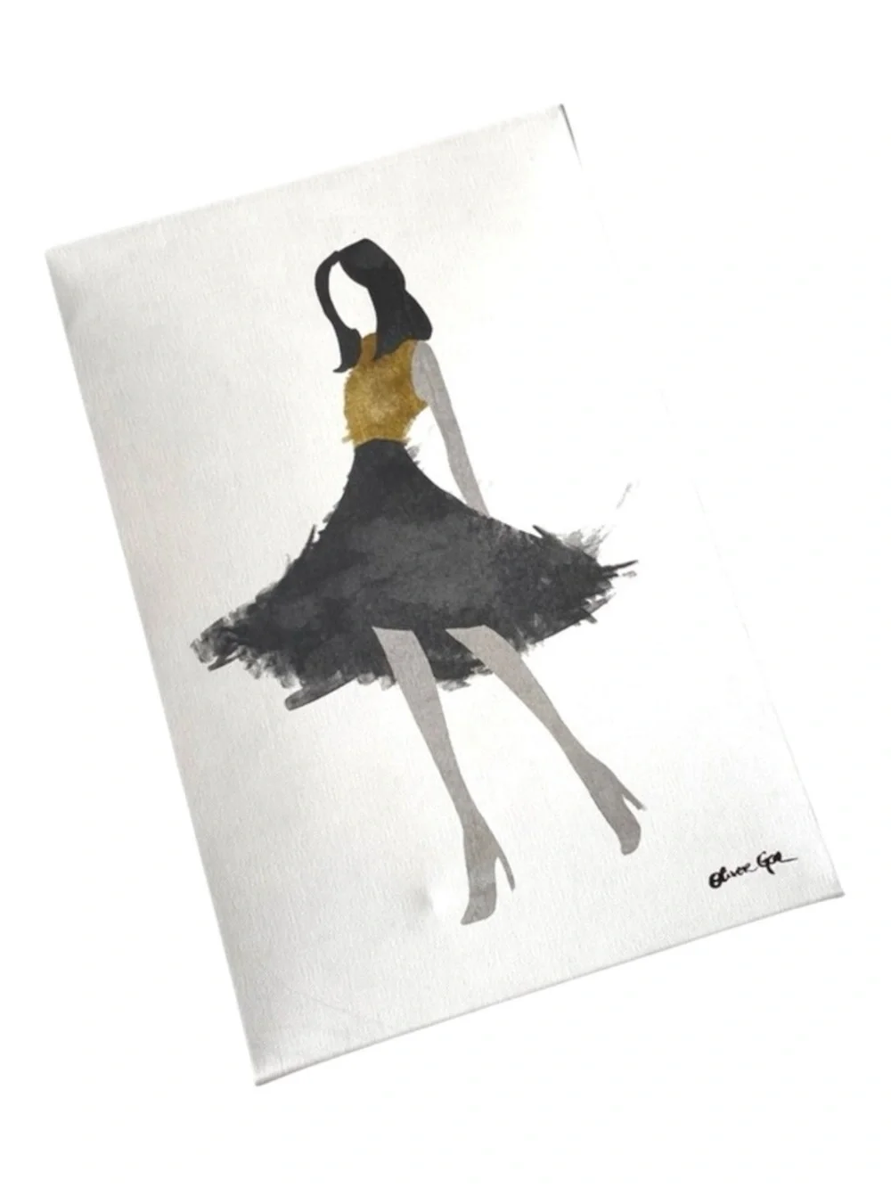 new Oliver Gal ❤︎ Silhouette of a Girl ❤︎ Signed Wrapped Canvas Art Wall Hanging
